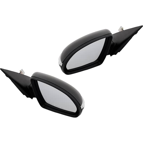 Driver and Passenger Side Mirror, Power Adjust, Heated, Manual Folding, Paintable, In-housing Signal Light, No Memory, No Puddle Light, No Auto-Dim, No Blind Spot Feature