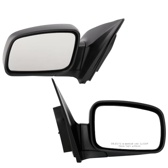 Driver and Passenger Side Mirror, Power Adjust, Heated, Manual Folding, Textured Black, No Signal Light, No Memory, No Puddle Light, No Auto-Dim, No Blind Spot Feature