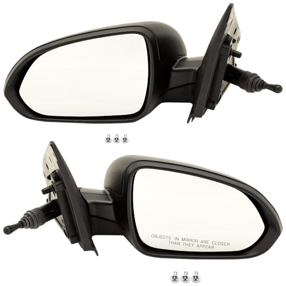 Driver and Passenger Side Mirror, Manual Adjust, Non-Heated, Manual Folding, Textured Black, No Signal Light, No Memory, No Puddle Light, No Auto-Dim, No Blind Spot Feature