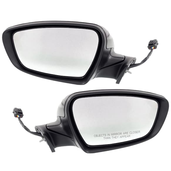 Driver and Passenger Side Mirror, Power Adjust, Heated, Power Folding, Paintable, In-housing Signal Light, No Memory, With Puddle Light, No Auto-Dim, No Blind Spot Feature