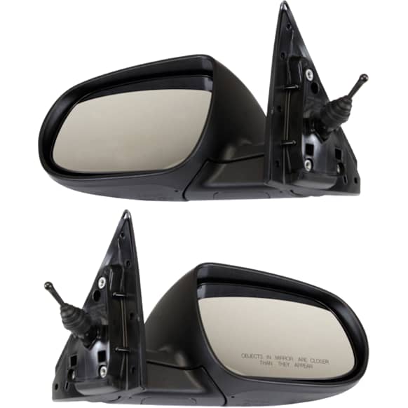 Driver and Passenger Side Mirror, Manual Adjust, Non-Heated, Manual Folding, Paintable, No Signal Light, No Memory, No Puddle Light, No Auto-Dim, No Blind Spot Feature