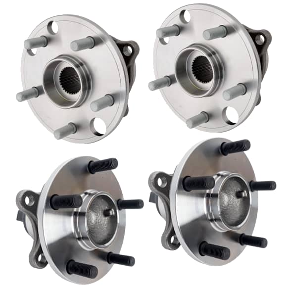 Front and Rear, Driver and Passenger Side Wheel Hub, 5 Lugs, With Bearing, 4.3L, 8Cyl