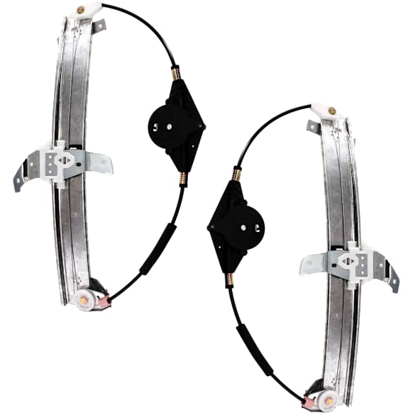 Front, Driver and Passenger Side Power Window Regulator, Without Motor
