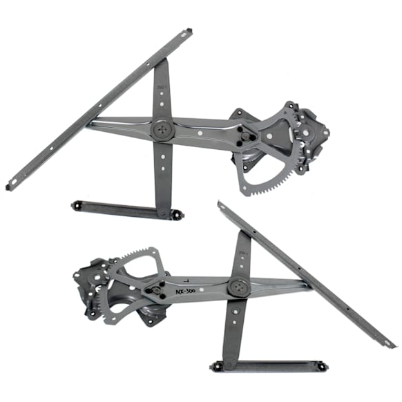 Front And Rear, Driver Side Power Window Regulator, Without Motor