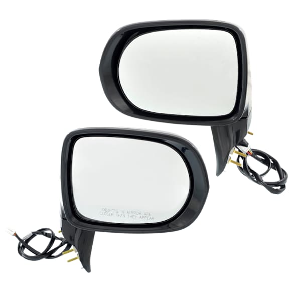 Driver and Passenger Side Non-Towing Mirrors, Power Adjust, Manual Folding, Heated, Paintable, In-housing Signal Light, With memory, With Puddle Light, No Auto-Dimming, No Blind Spot Feature