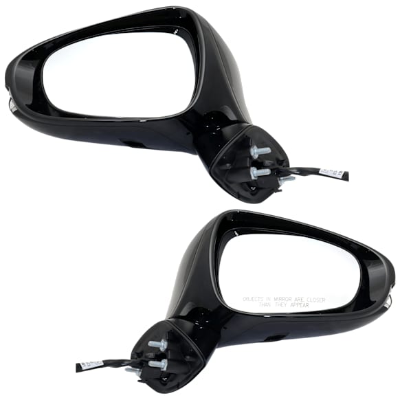 Driver and Passenger Side Mirrors, Power Adjust, Manual Folding, Heated, Paintable, In-housing Signal Light, With memory, With Puddle Light, No Auto-Dimming, No Blind Spot Feature