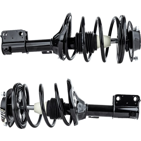 Rear, Driver and Passenger Side Fully Loaded Struts, Coupe, FLEX/GAS, FWD, with Front Coil Spring, with Rear Coil Spring