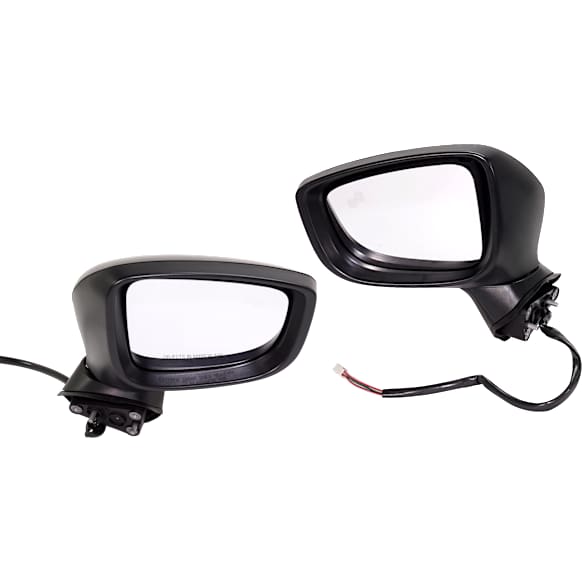 Driver and Passenger Side Mirror, Power Adjust, Non-Heated, Manual Folding, Paintable, No Signal Light, No Memory, No Puddle Light, No Auto-Dim, No Blind Spot Feature