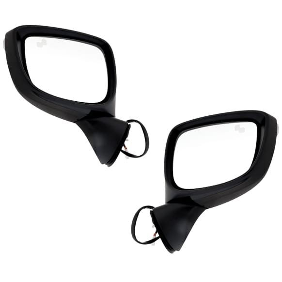 Driver and Passenger Side Mirror, Power Adjust, Non-Heated, Manual Folding, Paintable, In-housing Signal Light, No Memory, No Puddle Light, No Auto-Dim, With Blind Spot Detection in Glass