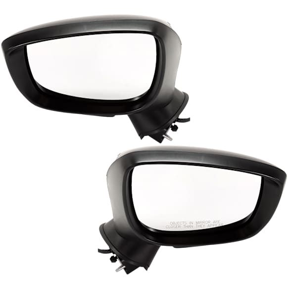 Driver and Passenger Side Mirror, Power Adjust, Non-Heated, Manual Folding, Paintable, No Signal Light, No Memory, No Puddle Light, No Auto-Dim, No Blind Spot Feature