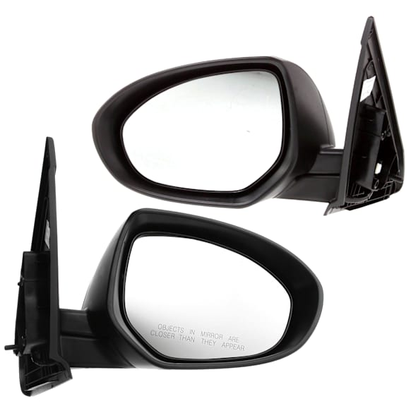 2010 Mazda 3 - Driver and Passenger Side Mirror, Power Adjust, Heated, Paintable, Manual Folding, In-housing Signal Light, No Blind Spot Feature, Without Memory Recall, No Puddle Light, No Auto-Dimming, Hatchback