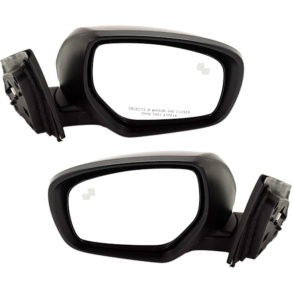 Driver and Passenger Side Mirror, Power Adjust, Heated, Manual Folding, Paintable, In-housing Signal Light, No Memory, No Puddle Light, No Auto-Dim, With Blind Spot Detection in Glass