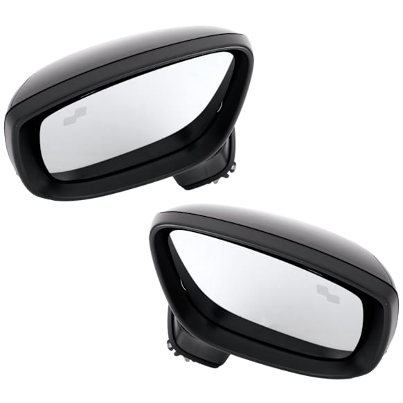Driver and Passenger Side Mirror, Power Adjust, Heated, Power Folding, Paintable, In-housing Signal Light, No Memory, No Puddle Light, No Auto-Dim, With Blind Spot Detection in Glass