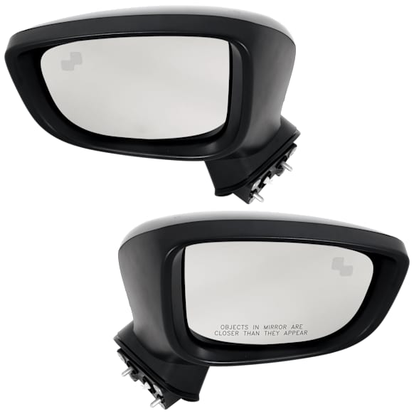 Driver and Passenger Side Mirrors, Power Adjust, Manual Folding, Non-Heated, Paintable, In-housing Signal Light, No Memory, No Puddle Light, No Auto-Dimming, With Blind Spot Detection in Glass
