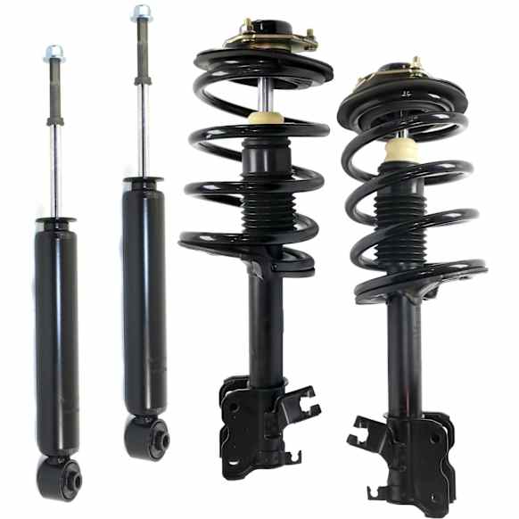 Front and Rear, Driver and Passenger Side Shock and Fully Loaded Strut