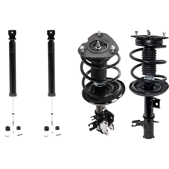 Front and Rear, Driver and Passenger Side Shock and Fully Loaded Strut