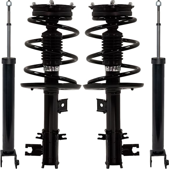 Front and Rear, Driver and Passenger Side Shock and Fully Loaded Strut