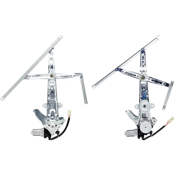 Front, Driver and Passenger Side Power Window Regulator, With Motor