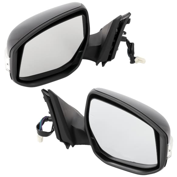 Driver and Passenger Side Mirrors, Power Adjust, Manual Folding, Non-Heated, Paintable, In-housing Signal Light, No Memory, No Puddle Light, No Auto-Dimming, No Blind Spot Feature