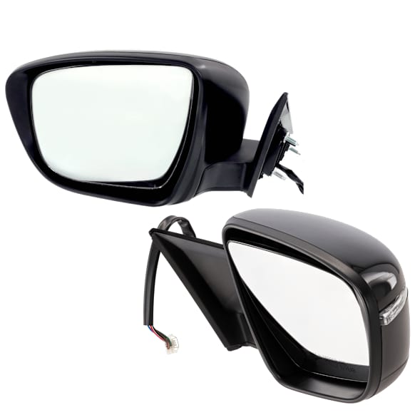 Driver and Passenger Side Mirrors, Power Adjust, Manual Folding, Non-Heated, Paintable, In-housing Signal Light, No Memory, No Puddle Light, No Auto-Dimming, No Blind Spot Feature