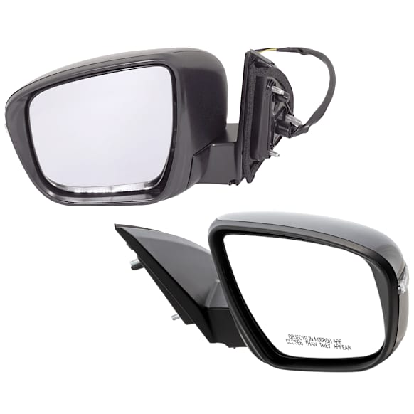 Driver and Passenger Side Mirrors, Power Adjust, Manual Folding, Non-Heated, Paintable, In-housing Signal Light, No Memory, No Puddle Light, No Auto-Dimming, No Blind Spot Feature