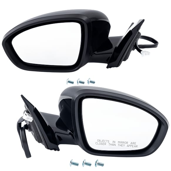 Driver and Passenger Side Mirror, Power Adjust, Non-Heated, Manual Folding, Paintable, In-housing Signal Light, No Memory, No Puddle Light, No Auto-Dim, No Blind Spot Feature