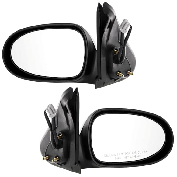 Driver and Passenger Side Mirror, Power Adjust, Non-Heated, Non-Folding, Paintable, No Signal Light, No Memory, No Puddle Light, No Auto-Dim, No Blind Spot Feature