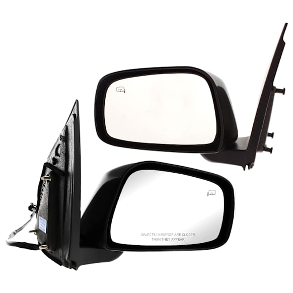 2010 Nissan Pathfinder - Driver and Passenger Side Mirror, Power Adjust, Heated, Paintable, Manual Folding, No Signal Light, No Blind Spot Feature, With Memory, No Puddle Light, No Auto-Dimming