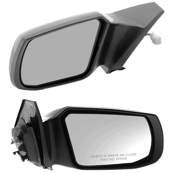 Coupe Driver and Passenger Side Mirror, Power Adjust, Non-Heated, Manual Folding, Paintable, No Signal Light, No Memory, No Puddle Light, No Auto-Dim, No Blind Spot Feature