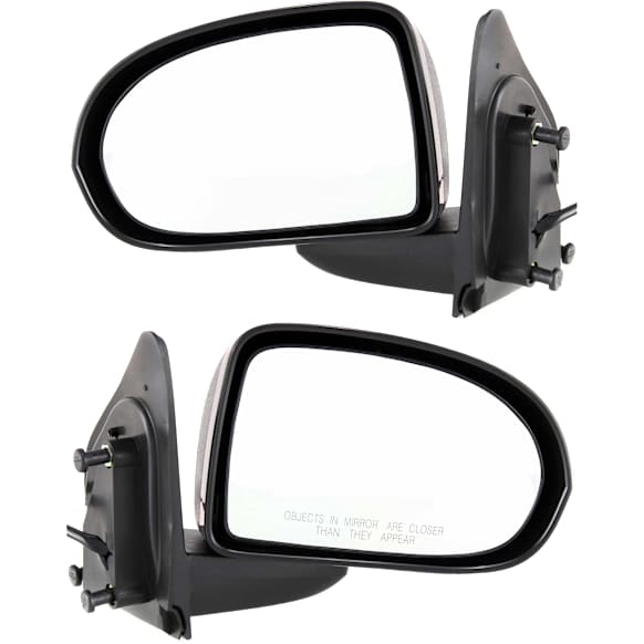 Driver and Passenger Side Mirrors, Power Adjust, Manual Folding, Non-Heated, Textured Black, No Signal Light, No Memory, No Puddle Light, No Auto-Dimming, No Blind Spot Feature
