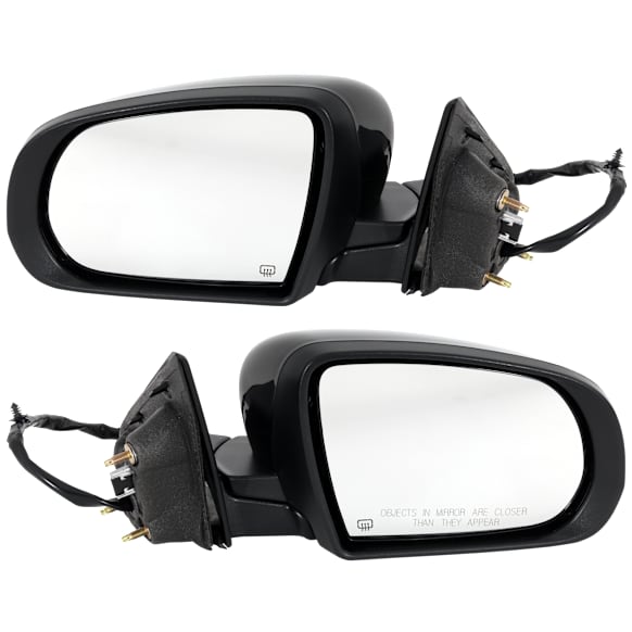 Driver and Passenger Side Mirror, Power Adjust, Heated, Manual Folding, Paintable, In-housing Signal Light, No Memory, No Puddle Light, No Auto-Dim, No Blind Spot Feature