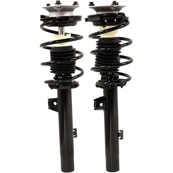 Front, Driver and Passenger Side Fully Loaded Struts, Convertible/Coupe/Sedan, Base Model, without Sport Suspension