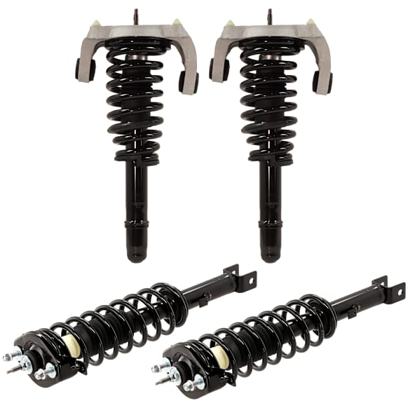 Front and Rear, Driver and Passenger Side Fully Loaded Strut, Sedan