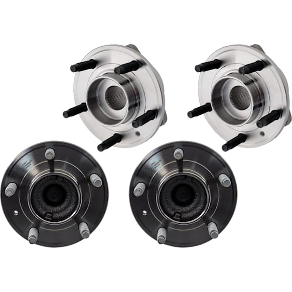 Front and Rear, Driver and Passenger Side Wheel Hub, 5 Lugs, With Bearing