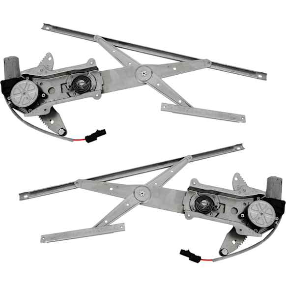 Front, Driver and Passenger Side Power Window Regulators, with Motor, Convertible