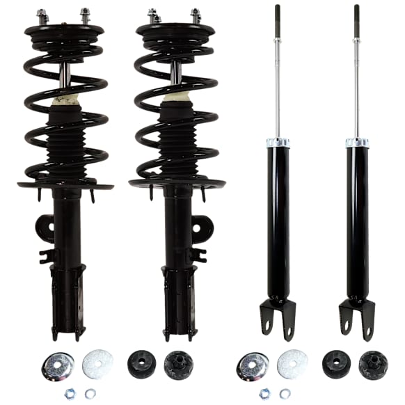 Front and Rear, Driver and Passenger Side Shock and Fully Loaded Strut