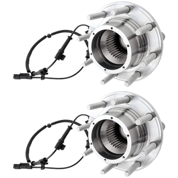 Front, Driver and Passenger Side Wheel Hub, 8 Lugs, With Bearing, 4WD