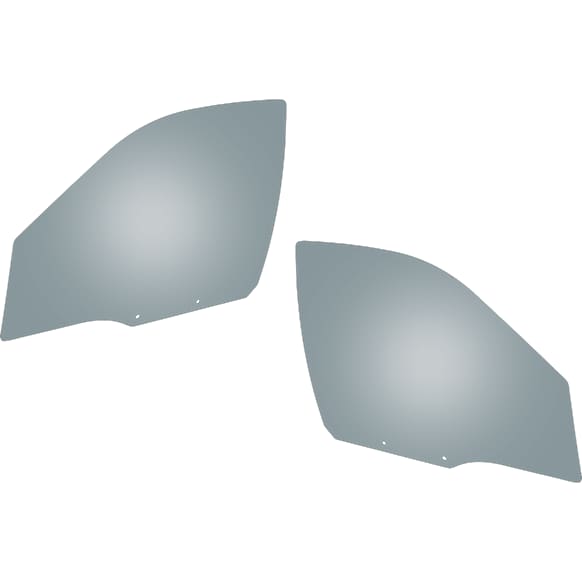 Front, Driver and Passenger Side Door Glasses, Green Tint, Replaces NAGS No. DD08626GTN, DD08627GTN