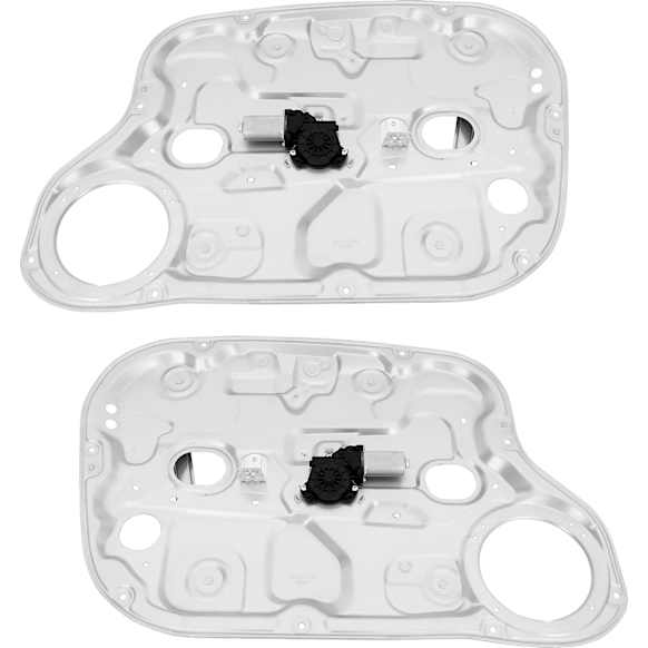 Sedan Front, Driver and Passenger Side Power Window Regulator, With Motor
