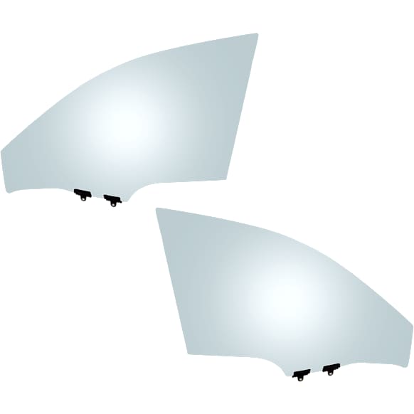 Front, Driver and Passenger Side Door Glasses, Green Tint, Replaces NAGS No. FD24447GTY, FD24448GTY