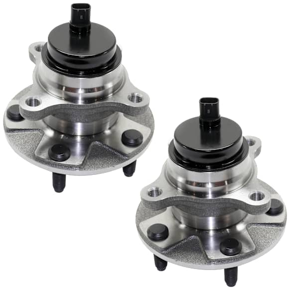 Front, Driver and Passenger Side Wheel Hub, 5 Lugs, With Bearing, With Sensor