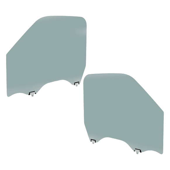 Front, Driver and Passenger Side Door Glass, Green Tint, FD25202GTY, FD25201GTY