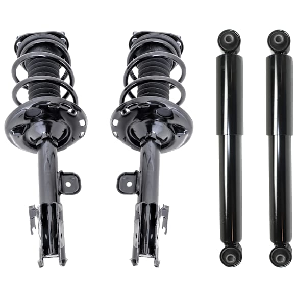 Front and Rear, Driver and Passenger Side Shock and Fully Loaded Strut