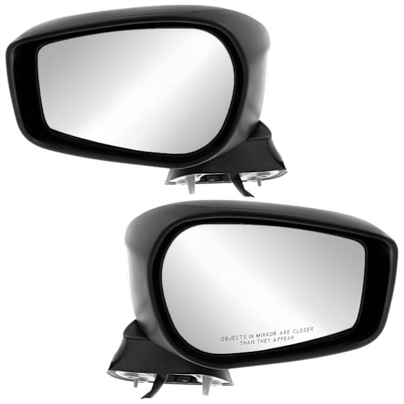 Driver and Passenger Side Mirrors, Power Adjust, Manual Folding, Heated, Textured Black, No Signal Light, No Memory, No Puddle Light, No Auto-Dimming, No Blind Spot Feature