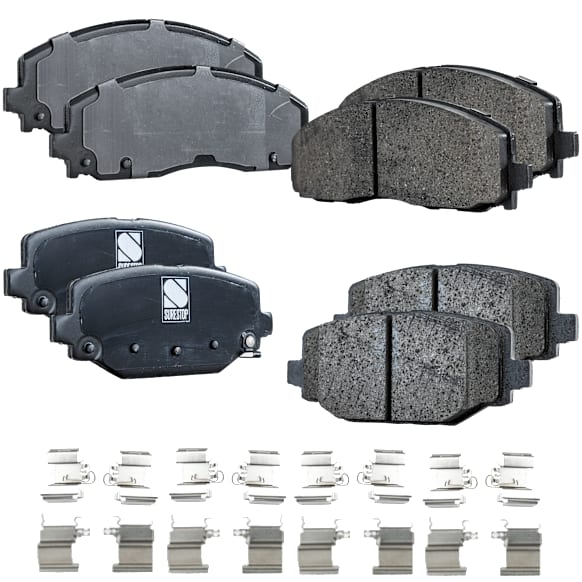 Front and Rear Brake Pad Set, Ceramic