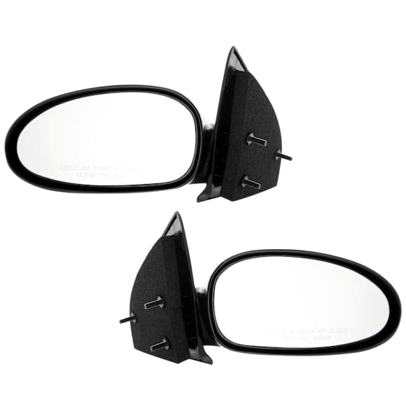 Driver and Passenger Side Mirror, Manual Adjust, Non-Heated, Non-Folding, Paintable, No Signal Light, Without Memory Recall, No Puddle Light, No Auto-Dimming, No Blind Spot Feature