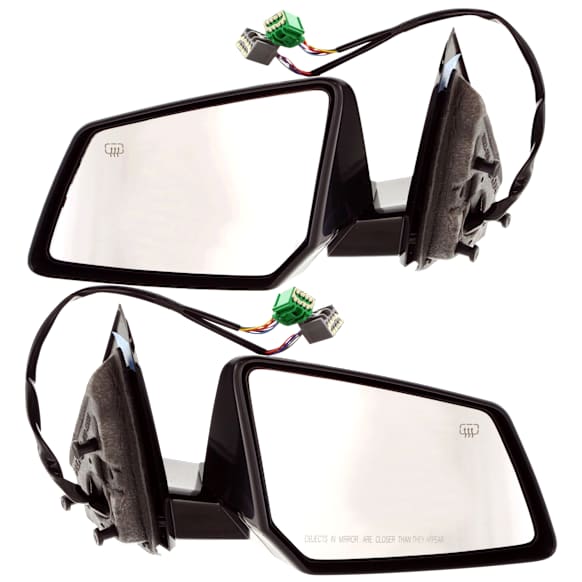 Driver and Passenger Side Mirrors, Power Adjust, Power Folding, Heated, Paintable, In-housing Signal Light, With memory, No Puddle Light, No Auto-Dimming, No Blind Spot Feature