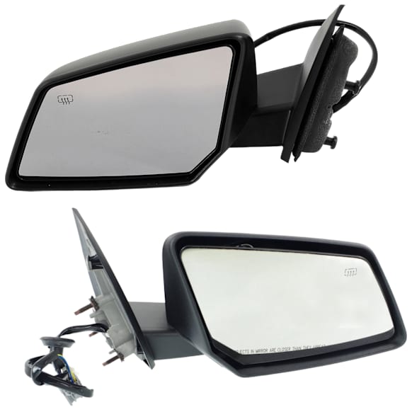 2009 Chevrolet Traverse - Driver and Passenger Side Mirror, Without Power s, Power Adjust, Heated, Textured Black, Manual Folding, No Signal Light, No Blind Spot Feature, Without Memory Recall, No Puddle Light, No Auto-Dimming