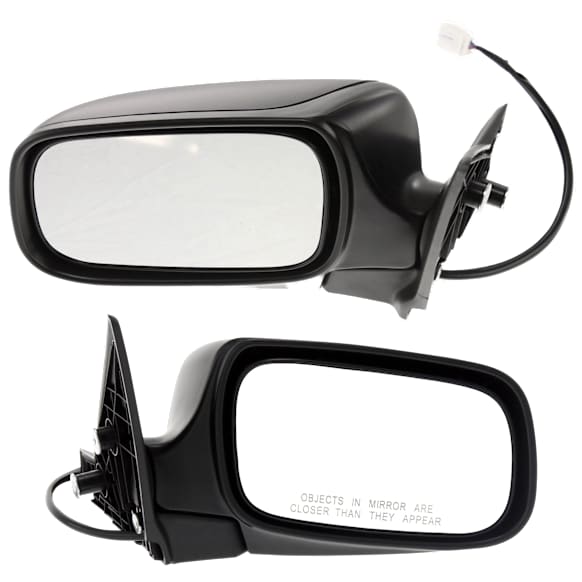 Driver and Passenger Side Mirror, Power Adjust, Non-Heated, Manual Folding, Textured Black, No Signal Light, No Memory, No Puddle Light, No Auto-Dim, No Blind Spot Feature