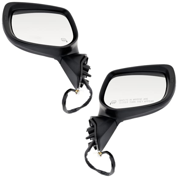 Driver and Passenger Side Mirrors, Power Adjust, Manual Folding, Heated, Paintable, No Signal Light, No Memory, No Puddle Light, No Auto-Dimming, With Blind Spot Light in Housing